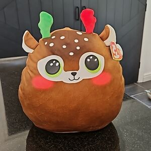 Ty Squishie Beanie - Reindeer